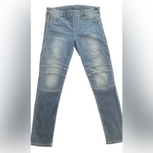 True Religion Runway Moto Legging Jegging Jeans stretch Blue